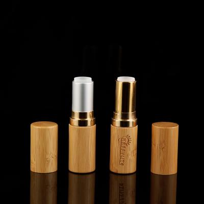 China Lipstick Lip Balm Packaging Mini Empty 4.5g Fancy Lipstick Containers Eco-Friendly Design Lip Balm Bamboo Tube In Stock for sale