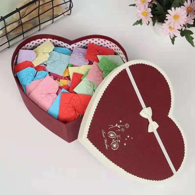 China Wholesale Custom Gift Box Eco-friendly Handmade Logo Paper Cardboard Heart Shape Packing Pink Heart Box for sale