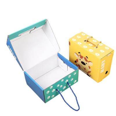 China Environmentally Friendly Recycled Materials Kraft Paper Mailer Delivery Kids Packing Shoes Box for sale