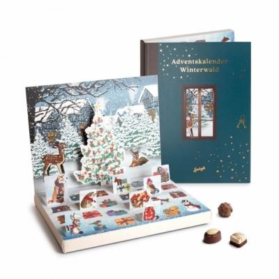 China Hotsale Handmade Design Gift Packaging Boxes Custom Book Style Advent Calendar Chocolate Advent Calendar for sale