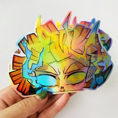 China Car Peeker Glass Stickers For Fan Naruto Peeker Car Decoration Window Holographic Sticker for sale