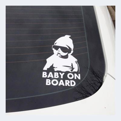 China Glass Baby in Car Safety Sticker Tips Car Decals Transfer Window Stickers Waterproof Kids Vinyl Car Decal for sale