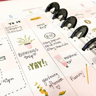 China Waterproof Bullet Planner Sticker Sheet Office Stuff Notebook Diary Stickers Decorative Happy Kiss Cut Stickers for sale