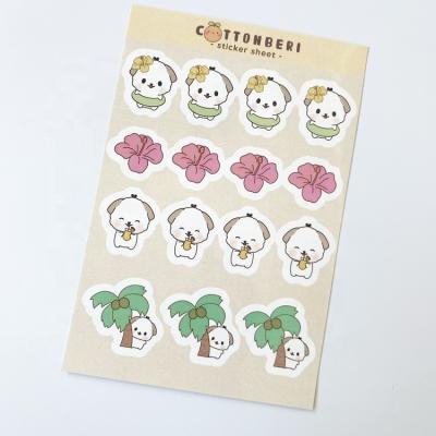 China Waterproof Customized Notebook Planner Full Color Kiss Cut Sticker For Kids for sale