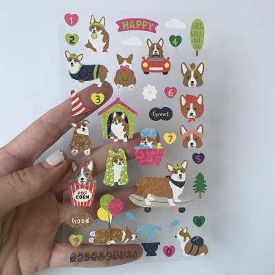 China Waterproof Customized Die Cut Sticker Clear PVC Hologram Sticker Sheet Holo Sparkle Transparent for sale