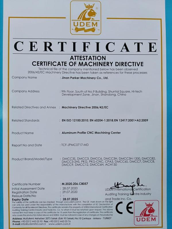 CE - Jinan Parker Machinery Co., Ltd.