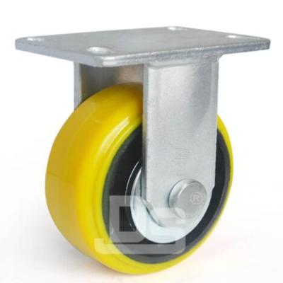 China Rigid Industrial Super Heavy Duty 3000kg Cast Iron Solid Fixed Swivel Caster Wheels for sale