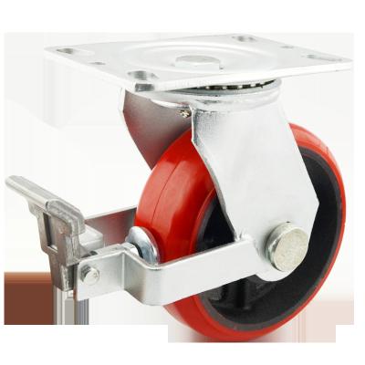 China Factory Price Rigid Chinese Office Trolley Heavy Duty Polyurethane Caster Wheels for sale