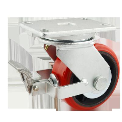 China 2.5Inch 8Inch Rigid High Quality Professional Heavy Duty Rubber Caster Wheels for sale