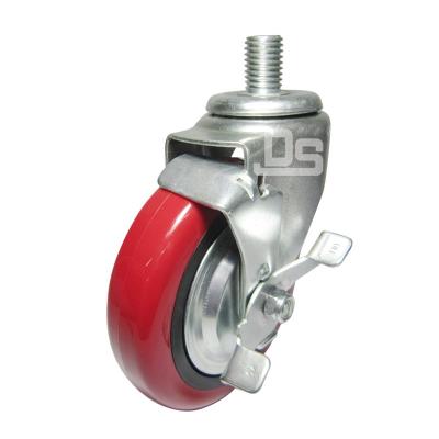 China 8mm Stem 3inch Rigid Light Duty Caster Stem Caster 40mm 4 Inch Handle Ring Stem Casters for sale