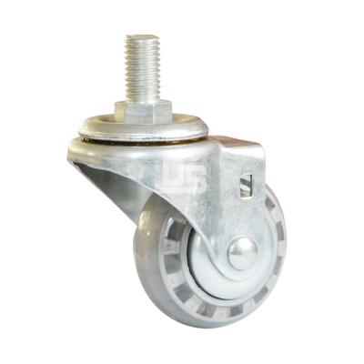 China High Quality Small Rigid Chair Wheel Caster PU Stem Caster Wheels for sale