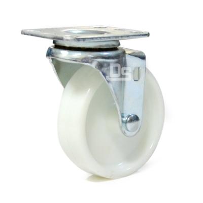 China Rigid Light Duty Fixed Swivel Caster With Small Brake Nylon Caster Wheel for sale