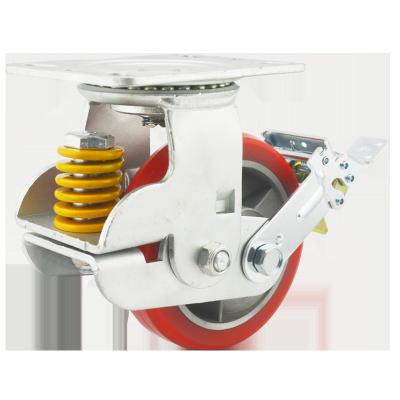 China Rigid 2022 New Design Leveling Machine Stainless Steel 70Mm Shock Absorbing Caster for sale