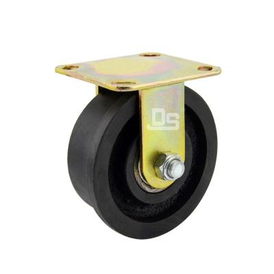 China Factory Heavy Duty Wrought Black Color Train Cast Iron Rail Caster Wheels for sale