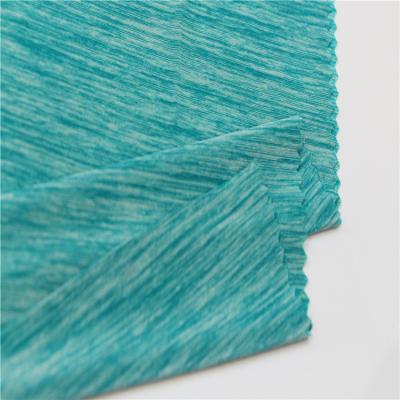 China Cationic Nylon Stretch Space Dye Polyester 9% Spandex 53% 38% Spandex Swimwear Tank Top Fabric for sale