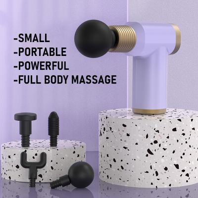 China Black Portable Custom 4 Heads Dropshipping Body Cloth Body Muscle Electric Deep Massager Mini Massage Gun Cheap Black for sale