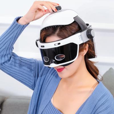 China Wholesale Automatic Head Eye Massage Compress Air Pressure Sleep Massager Vibrating Warm Helmet for sale