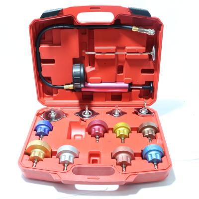 China 14pcs Car Water Tank Radiator Leak Tester Detector Cooling System Coolant Vacuum Purge Set Radiator Pressure Tester Kit en venta