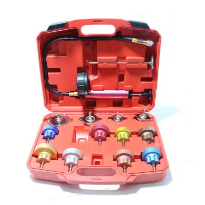 China Wholesale Price 14 Pieces Radiator Pressure Tester Kit Car Water Tank Radiator Leak Tester en venta