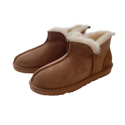 China Fashion trend factory direct sale winter ankle length chestnut gray short snow boots for sale