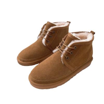 China Factory Wholesale Fashion Trend Woolen Winter Shoes Handmade Men's Casual For Man Snow Boots for sale