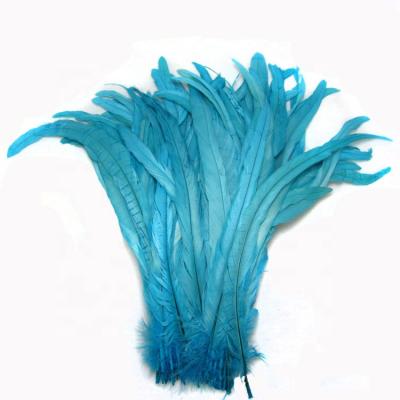 China Wholesale Bleached Garment Rooster Feather Rooster Feather 40cm For Carnival Customs for sale