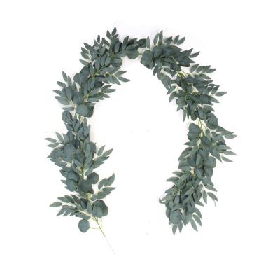 China Wholesale Fashional Artificial Leaf Wreath Nature Decoration Piece Decorate Artificial Green Leaves Orchid Leaves for sale