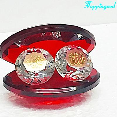 China Hot Red Engraved Europe Crystal Wedding Shell For Arabic Door Gifts for sale