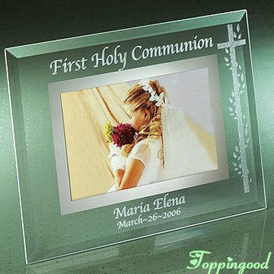 China Family Table Decoration First Holy Communion Glass Photo Frame For Family Table Decoration for sale