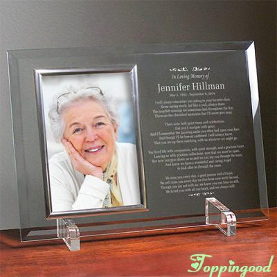 China Family Table Decoration Grandma Beautiful Picture Glass Photo Frame For Family Table Decoration for sale