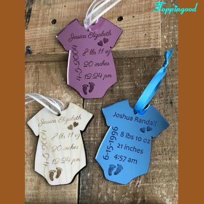 China Wedding Lovely Keepsake Clothes Acrylic Ornaments For Personalized Baby Keepsake for sale