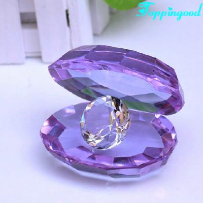 China Europe Glass Diamond Crystal Oyster Shell Pearl For Wedding Gifts for sale