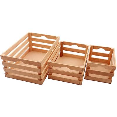 China Europe Factory Customize Wooden Gift Fruit Storage Crates Cheap Wooden Vegetable Crates Wooden Crates for sale