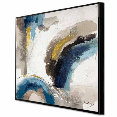 China Art Deco Modern Abstract Painting on Canvas Abstract Oil Painting with Gold Leaf for sale