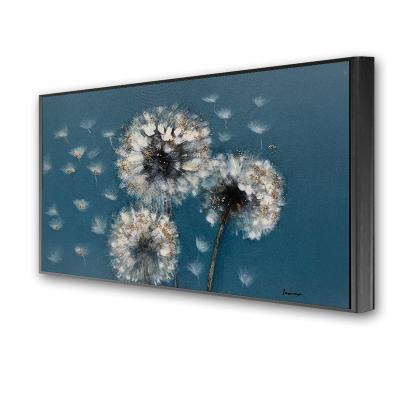 China Art Deco Paintings Fine Art Flower of Dandelion Canvas Painting with Crystal Elegant Texture Oil Paintings for Home Decor Wall Art for sale