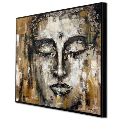 China Art Deco Modern Fashion Original Design Heavy Textured Canvas Buddha Statue Oil Painting Canvas Wall Art For Wall Decor for sale