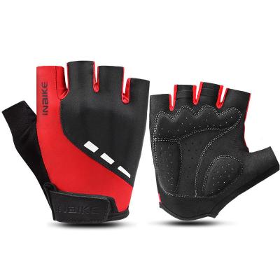 China Inbike Unisex Breathable Custom Sweat Wicking Half Finger Elastic Bicycle Cycling Summer Cycling Gloves for sale