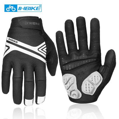 China Mens Unisex Bike Inbike Full Finger Gloves Cycling Clothings MTB Mountain Bike Unisex Cycling Shockproof Breathable Gloves for sale