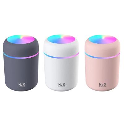 China 300ml Car Air Humidifier USB Ultrasonic Essential Oil Diffuser Purifier Romantic Soft Mini Cool Mist Maker Purifier for sale