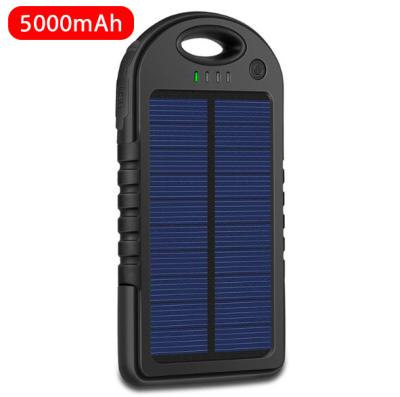 China Extreme Dual USB Solar Power Bank 5000mah Outdoor Power Bank Mobile Phone Battery Charger Pack With Climbing Hook for sale