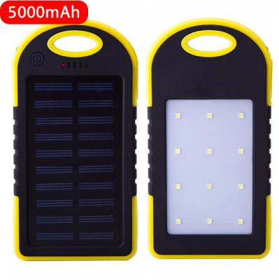 China With Extreme Power 5000mAh Dual USB Portable Solar Power Bank Mobile Phone Battery Charger Led Pack With LED Light for sale