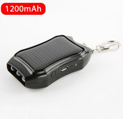 China With LED flashlight+key string key chain solar charger power supply energy saving charger/battery mobile power bank for mobile phone new for sale