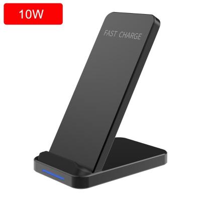 China 2 Coils 10W Portable Vertical Dual Coil Wireless Charger With LED Indicator Fast Charging For Qi Standard Cell Phone Smart Wholesale for sale