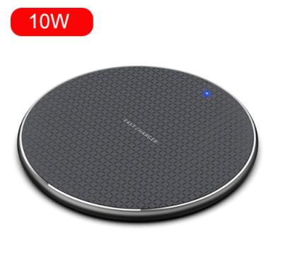 China 10W Microphone Ultra-thin Aluminum Wireless Charger Fast Charger For Smart Phones for sale