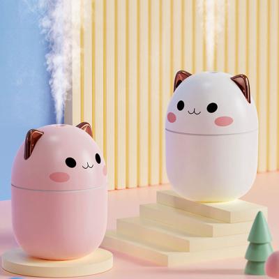 China Romantic Color LED Lamp Humidificador Mini Cute Pet Air Humidifier USB Mist Car 360ml Portable Ultrasonic Cool Air Oil Diffuser for sale