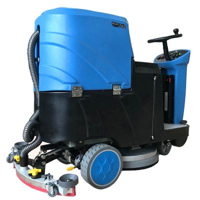 China Automatic Concrete Wet Dry PVC Timber Scrubber Hotels MLEE-740AU Garage Floor Scrubber Machine for sale