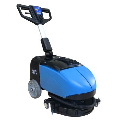 China MLEE-M1 Hotels Lithium Battery Walk Behind 13inch Sweep Commercial Floor Scrubber Machine for sale