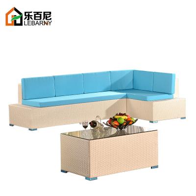 China Outdoor Rattan Sofa Corner Balcony Garden Waterproof Sun Roof Leisure Modern Wicker Room Outdoor Rattan Sofa for sale