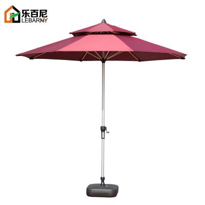 China Modern Outdoor Central Umbrella Courtyard Column Balcony Stall Balcony Stall Beach Recreation Fold Sun Large Umbrella for sale