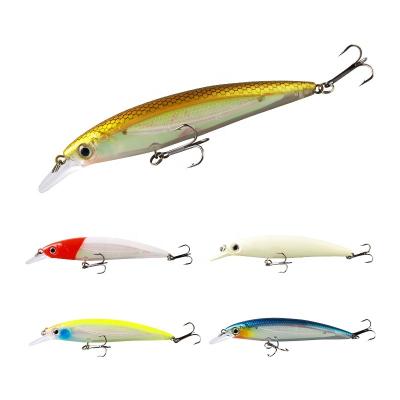 China Treble Hook / Built In Hard Plastic Steel Ball Palmer 15g 120mm Minnow Bait Trout Lure Minnow Crankbait 3D Eyes Bionic Floating Water Sea Minnow Lures Wholesale for sale